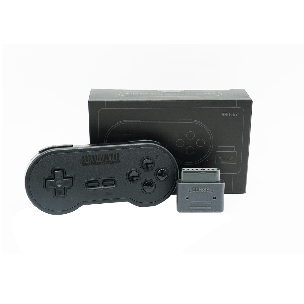Mcbazel 8Bitdo Retro Contrôleur Bluetooth Gamepad et Adaptateur récepteur Bluetooth Set avec ouvre-Bouteille Noir Edition 