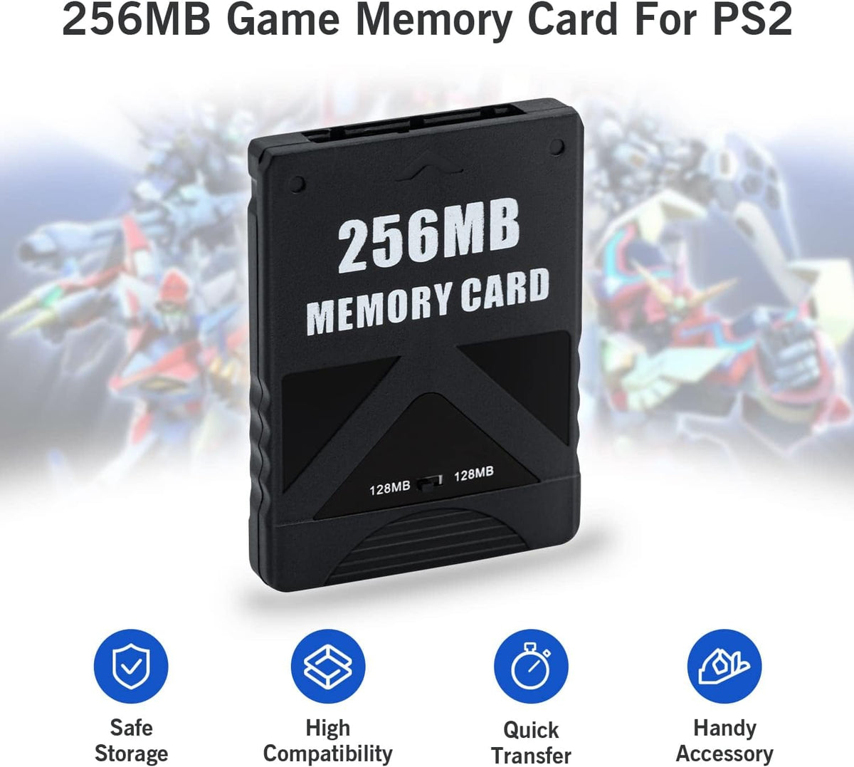 Mcbazel 256MB High Speed Game Memory Card for Playstation 2