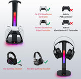 Mcbazel RGB Headset Stand with Charging Station for PS5 / PS5 Elite Controller