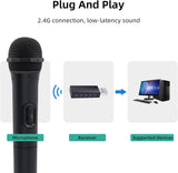 Mcbazel 2 Pack Wireless USB Gaming Microphone Compatible with Xbox Series X/S, PS5, Switch OLED, NS Switch, PC, PS4, PS3, PS2, Xbox One X/S, Xbox One, Xbox 360, Wii