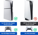 Mcbazel Cooling Charging Stand for PS5 Slim Console Only, RGB Dual Controller Charger for Dual Sense / Edge