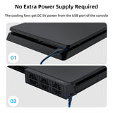 Mcbazel Intelligent Cooling Fan For PS4 Slim Gaming Console