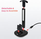 Mcbazel RGB Headset Stand with Charging Station for PS5 / PS5 Elite Controller