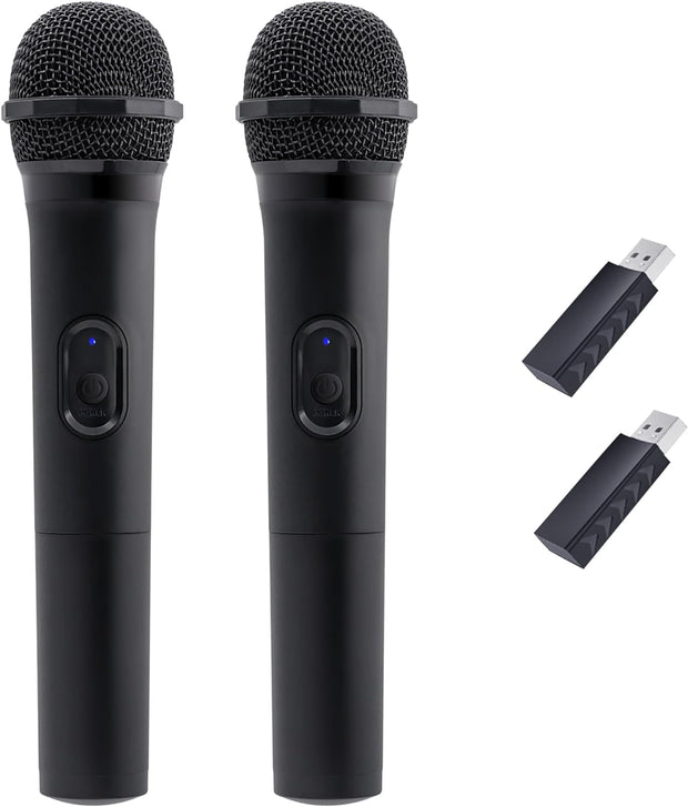 Mcbazel 2 Pack Wireless USB Gaming Microphone Compatible with Xbox Series X/S, PS5, Switch OLED, NS Switch, PC, PS4, PS3, PS2, Xbox One X/S, Xbox One, Xbox 360, Wii