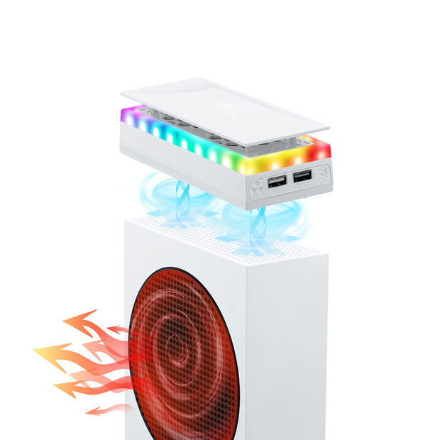 Mcbazel RGB Cooling Fan for Xbox Series S with Dust Filter, Low Noise