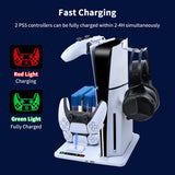 Mcbazel PS5 Slim  Disc / Digital Cooling Stand with Controller Charging Station