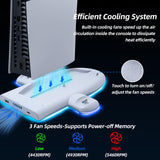 Mcbazel Cooling Charging Stand for PS5 Slim Console Only, RGB Dual Controller Charger for Dual Sense / Edge