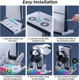 Mcbazel PS5 / PS5 Slim Console RGB Cooling Charging Station