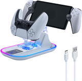Mcbazel Laddningsstation för PS5 Portal Remote Player och PS5-handkontroll