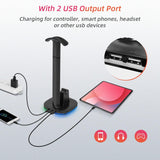 Mcbazel RGB Headset Stand with Charging Station for PS5 / PS5 Elite Controller