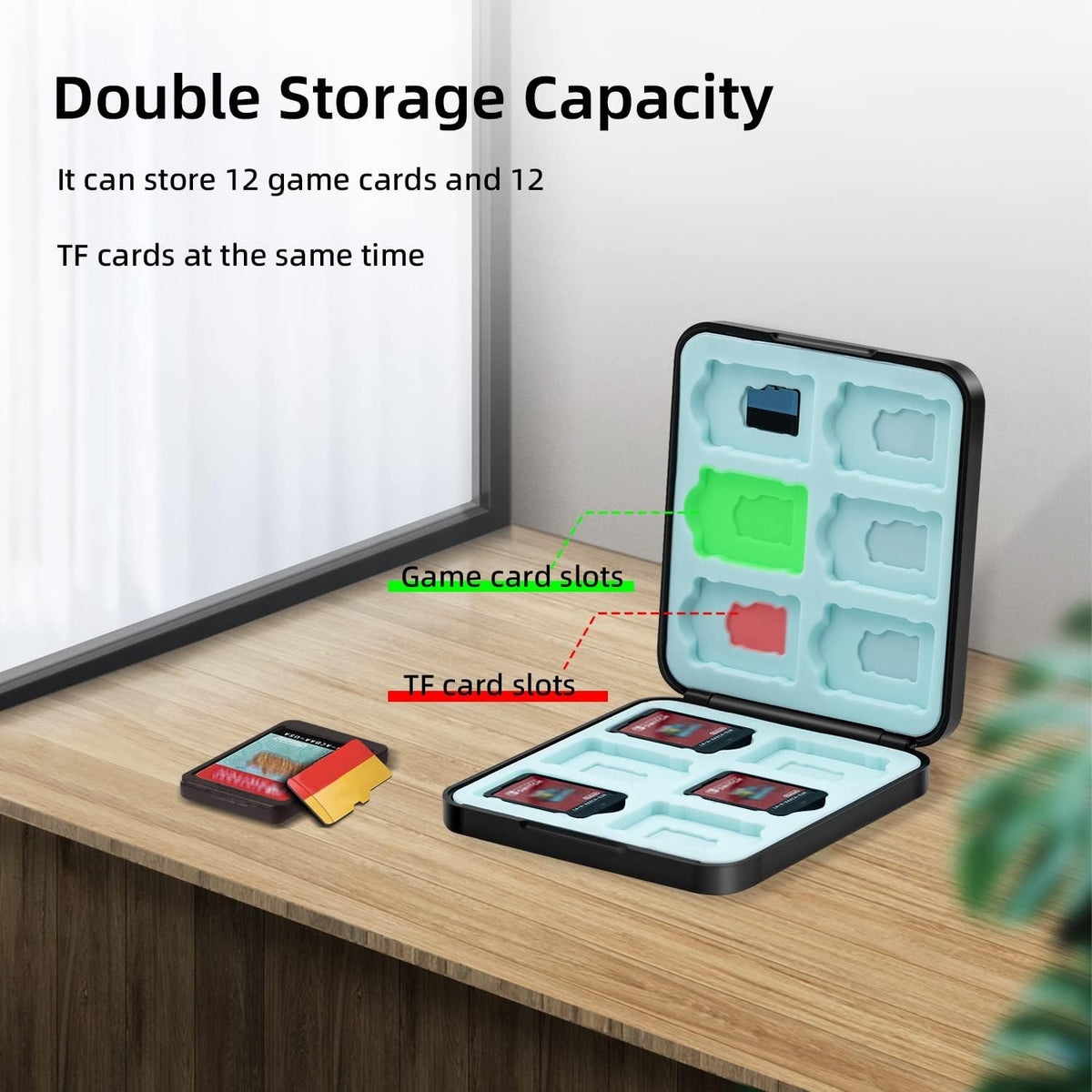 Mcbazel Switch Spelkortsfodral för 12 spel och Micro SD