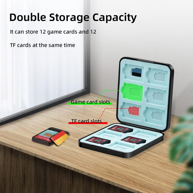 Mcbazel Switch Spelkortsfodral för 12 spel och Micro SD