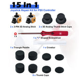 15 In 1 Joystick Repair Kit with Opening Tool and Enhanced Thumb Grips for PS5 DualSense Controller