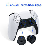15 In 1 Joystick Repair Kit with Opening Tool and Enhanced Thumb Grips for PS5 DualSense Controller