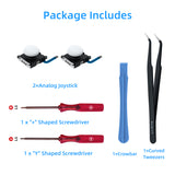 Replacement 3D Analog Joystick & Repair Tool Kit for Nintendo Switch/Switch OLED Joy-Con/Switch Lite - White