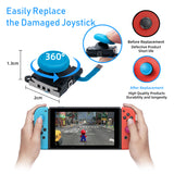Ersättnings-3D-analog joystick och reparationsverktygssats för Nintendo Switch/Switch OLED Joy-Con/Switch Lite – blå/röd