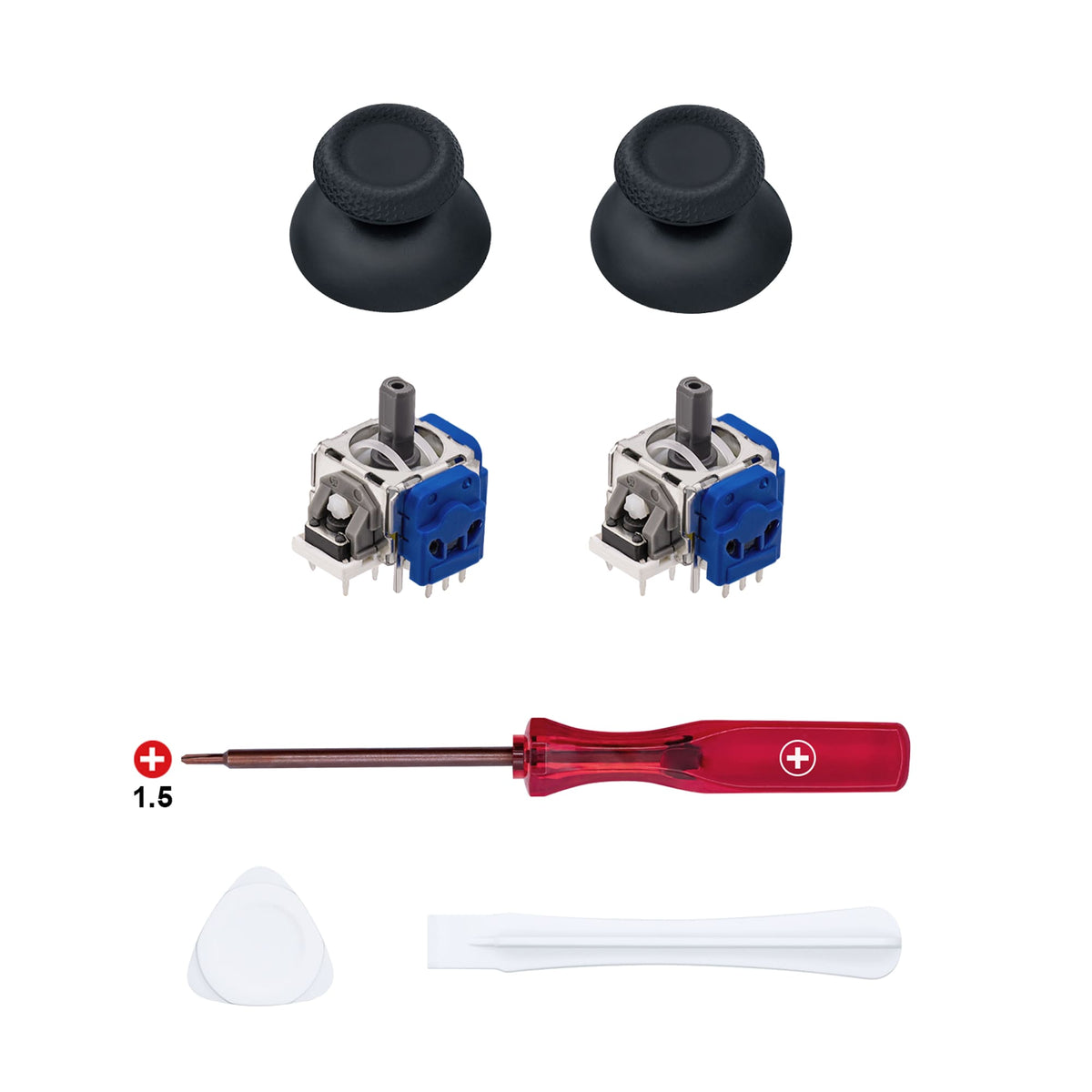 7 In 1 Hall Effect Analog Joystick Repair Kit with Opening Tool for PS5 DualSense Controller