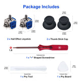 7 In 1 Hall Effect Analog Joystick Repair Kit with Opening Tool for PS5 DualSense Controller