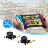 Replacement Hall 3D Analog Joystick & Repair Tool Kit for Nintendo Switch/SWitch OLED Joy-Con/Switch Lite - Black