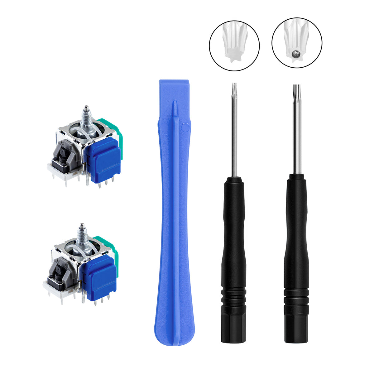 Mcbazel 5 in 1 TMR Tunnel Magnetic Resistance Joystick Replacement Set for Xbox Series Elite 2 Controller(JS13-008A4)