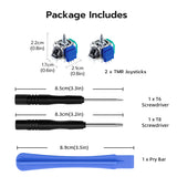 Mcbazel 5 in 1 TMR Tunnel Magnetic Resistance Joystick Replacement Set for Xbox Series Elite 2 Controller(JS13-008A4)