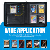 Mcbazel 112 Card Slots 4 Pockets T296 Black Game Card Book with 10 Hard Protective Cover Case(35PT-White Light)