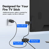 Mcbazel Fire Stick Ethernet-adapter, Firestick Ethernet-adapter Micro-USB till RJ45, Ethernet-nätverksadapter kompatibel med Fire TV Stick 4K Max/Lite/2:a gen/3:e gen Fire TV