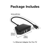 Mcbazel Fire Stick Ethernet-adapter, Firestick Ethernet-adapter Micro-USB till RJ45, Ethernet-nätverksadapter kompatibel med Fire TV Stick 4K Max/Lite/2:a gen/3:e gen Fire TV