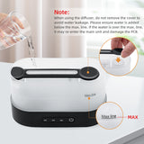 200mL Aroma Diffuser Humidifier with 3D Flame Night Light - Black (853)