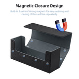 Magnetiskt läderfodral för spelkort – svart och grått (HK-X017)