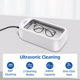Ultraljudstvättmaskin för smycken/solglasögon - EU-kontakt vit (GS350)