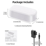 Ultraljudstvättmaskin för smycken/solglasögon - EU-kontakt vit (GS350)