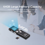 64 GB digital röstaktiverad inspelare med uppspelning – 1536 Kbps