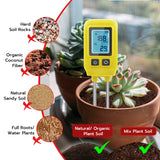 4 In 1 Soil NPK Element Meter with Backlight LCD Display-Yellow