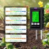 Mcbazel 6 in 1 Multifunctional Soil Tester-Black