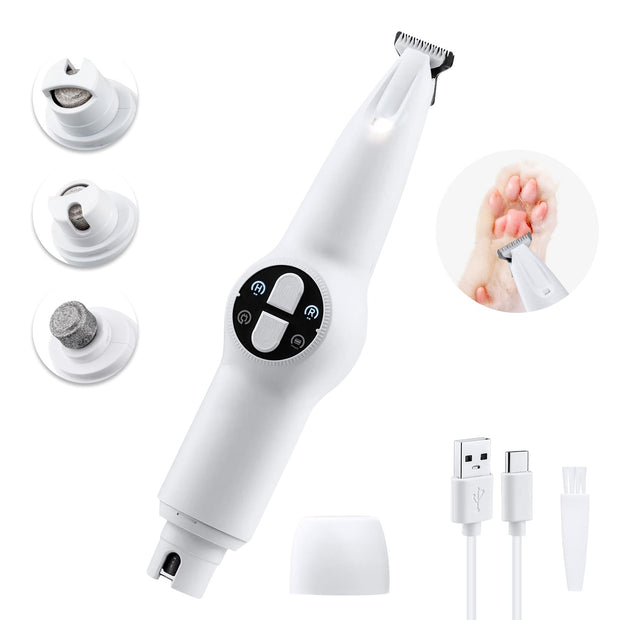 Mcbazel 2-in-1 Pet Shaver&Nail Driller-White(P1)