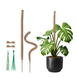 2 Pieces 4MM Width Bendable Coir Pole for Climbing Plants Growth(60cm)