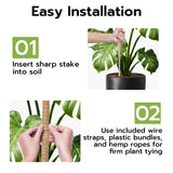 2 Pieces 4MM Width Bendable Coir Pole for Climbing Plants Growth(60cm)