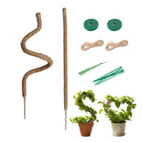2 Pcs 4MM Width Bendable Coir Pole for Climbing Plants Growth-Bending Version(100cm)