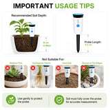 Wi-Fi Smart Indoor Soil Tester - White&Blue#