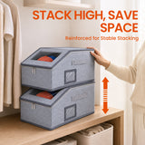 2 Pcs Baseball Cap Storage Box–Grey(42*22*17cm)#