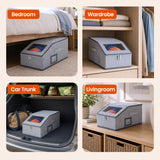 2 Pcs Baseball Cap Storage Box–Grey(42*22*17cm)#