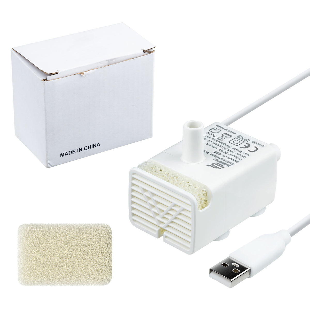 Pet Water Fountain with LED Light - White (JY-830)#