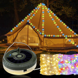 Mcbazel 10 meter soldriven LED magnetisk campingstämningsbelysning med fjärrkontroll (Färgglad)