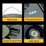 Mcbazel 10 meter soldriven LED magnetisk campingstämningsbelysning med fjärrkontroll (Färgglad)