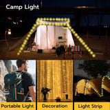Mcbazel 10 meter soldriven LED magnetisk campingstämningsbelysning med fjärrkontroll (Färgglad)