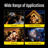 Multi Light Source Adjustable Angle Rechargeable Work Light-Black&Yellow(MX-BD30-02)#
