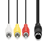1.8M Audio Video AV Cable RCA Connection Cord for Sega Mega Drive Genesis 2& 3