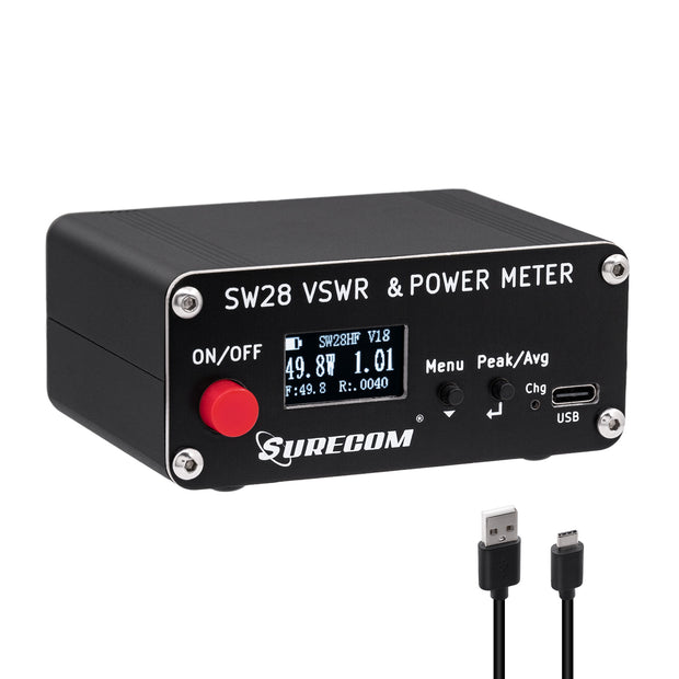 Mcbazel Surcom SWR-mätare SW-28HF 1.5MHz-60MHz 120W Mini V.S.W.R. & effektmätare