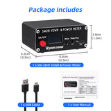 Mcbazel Surcom SWR-mätare SW-28HF 1.5MHz-60MHz 120W Mini V.S.W.R. & effektmätare